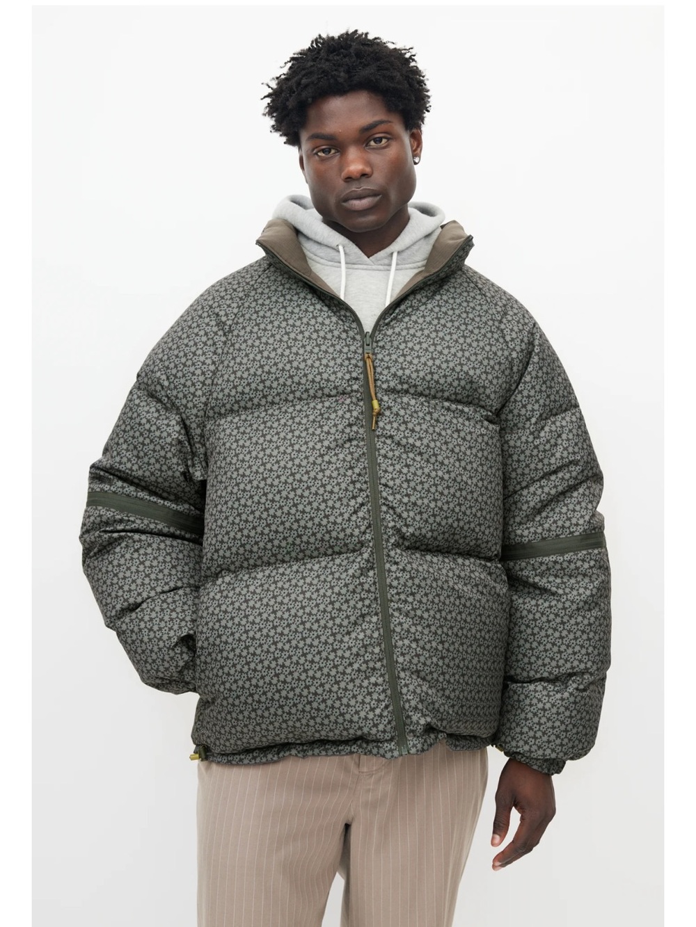 Acne Olive Green Quilted Puffer Jacket - Picture 4 of 13